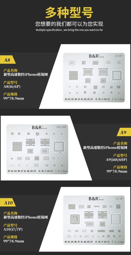 博尔睿新型高速数控iPhone植锡钢网